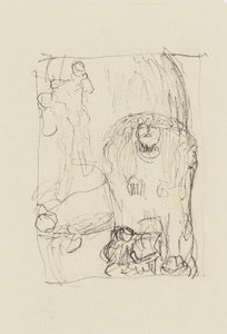 Le Sphinx, couple amoureux avec enfant, figure en bas - Gustav Klimt
